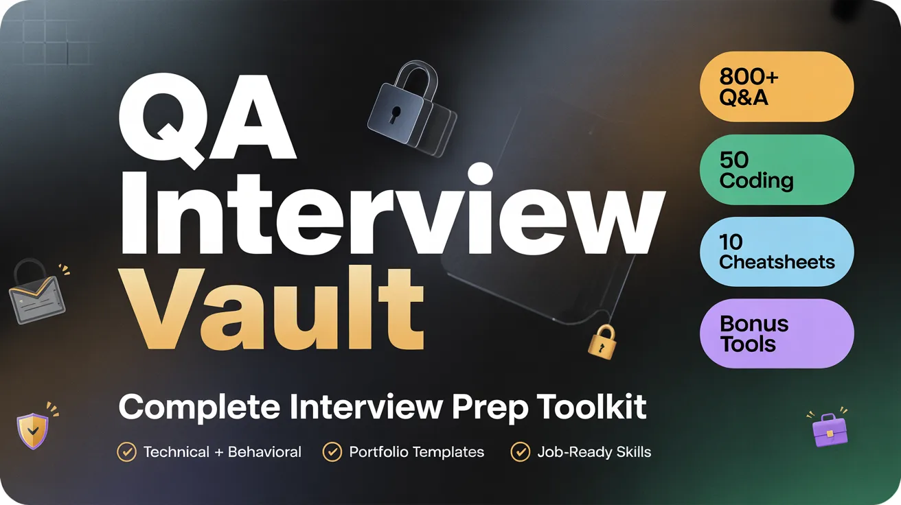 QA Interview Vault | AssertHired, QA Video Course + Certificate